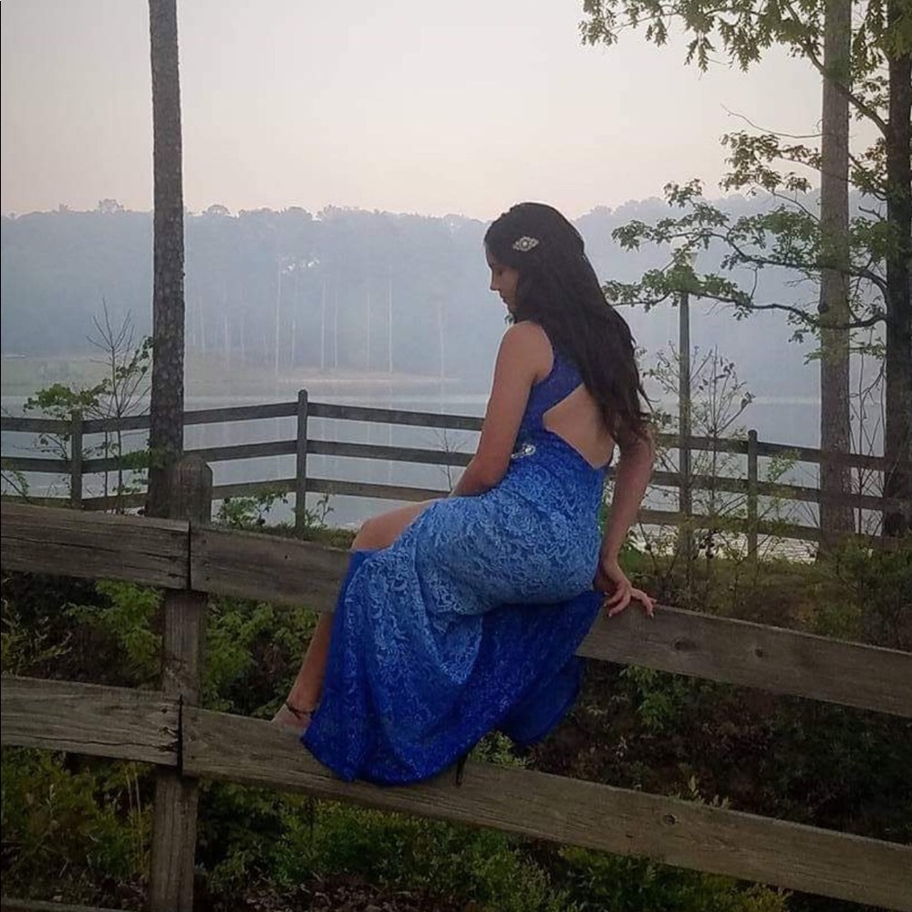 Blue prom dress
